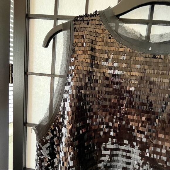 Who What Wear Sleeveless Sequin Black Tank Top Medium - Picture 7 of 10